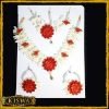 Artificial gajra set red and white wedding jewelry online in Pakistan