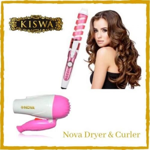 Nova Hair Dryer & Nova hair curler Deal) Kiswa.pk