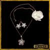 Beautiful Jewelry Set - Silver Flower Design