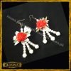 Artificial Gajra Earrings with Pearl -White and Red at Best Price In Pakistan