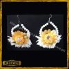 Artificial Flower Gajra Earrings Yellow & White Price Online In Pakistan