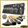 24 piece makeup brushes kit with leather pouch online in Pakistan