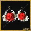 Red Gajra Earrings And Teeka Set In Pakistan
