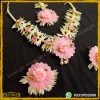Pink Flower Gajra Jewelry Set Earring Teeka Necklace at best price in Pakistan