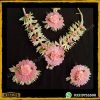 Pink Flower Gajra Jewelry Set Pink Earring Teeka Necklace online at best price in Pakistan