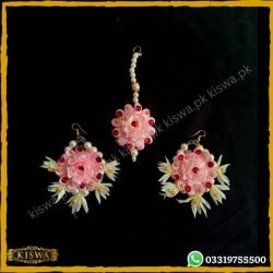 Pink Red Gajra Earring Teeka Set Online Price In Pakistan