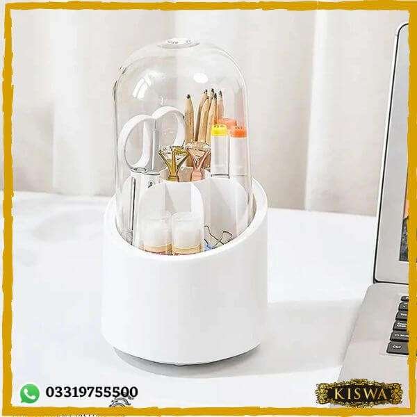 Dust Proof Clear Desktop Cosmetic Makeup Brush Organizer Online In Pakistan