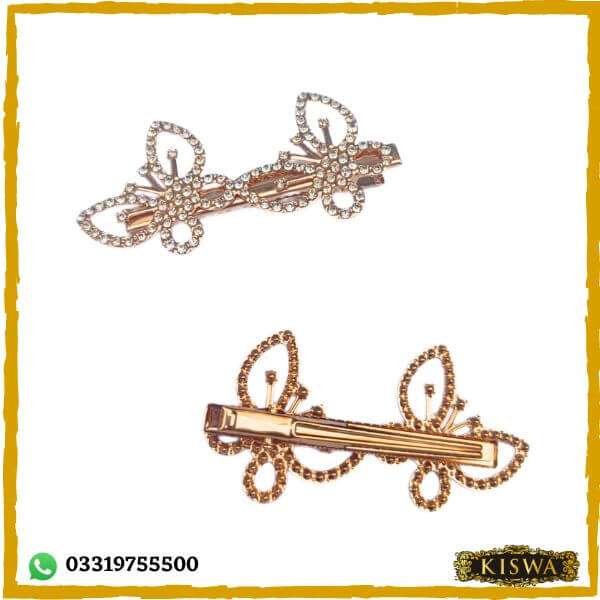 Gold Butterfly Hair Pins Pack of 2 Online At Best Price In Pakistan