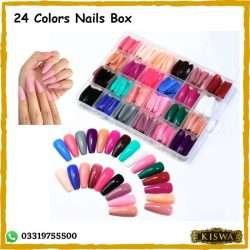 24 Colors Full Long Solid Color Nails Tips online at best price in Pakistan