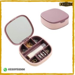 Portable Travel Jewelry Box Organizer with Mirror at best price in Pakistan